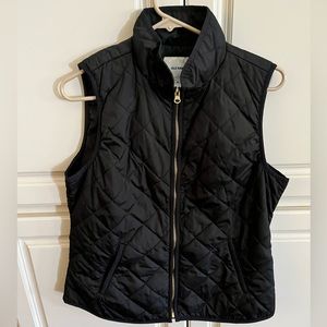 Black Guillet style vest, gold zipper